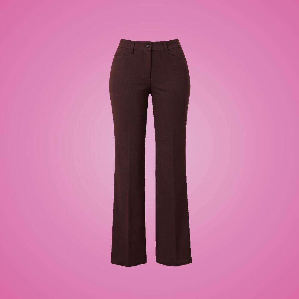 Maurices Women’s Bootcut Pants Brown XL Regular Stretch Mid Rise Career Casual